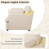 Oversized Lounge Chair w/ T-Shaped Cushion, Angled Armrests & Plush Armrest Pillows