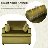 Oversized Lounge Chair w/ T-Shaped Cushion, Angled Armrests & Plush Armrest Pillows