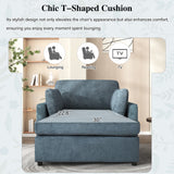 Oversized Lounge Chair w/ T-Shaped Cushion, Angled Armrests & Plush Armrest Pillows