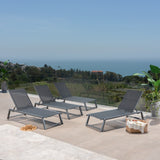 Outdoor Chaise Lounge with Finished Aluminum Frame - NH163303