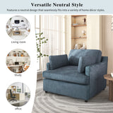 Oversized Lounge Chair w/ T-Shaped Cushion, Angled Armrests & Plush Armrest Pillows