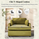 Oversized Lounge Chair w/ T-Shaped Cushion, Angled Armrests & Plush Armrest Pillows
