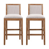 Set of 2 Mid-Century Modern Counter Stools