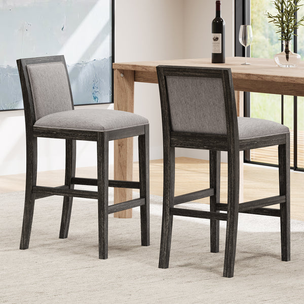 Set of 2 Mid-Century Modern Counter Stools