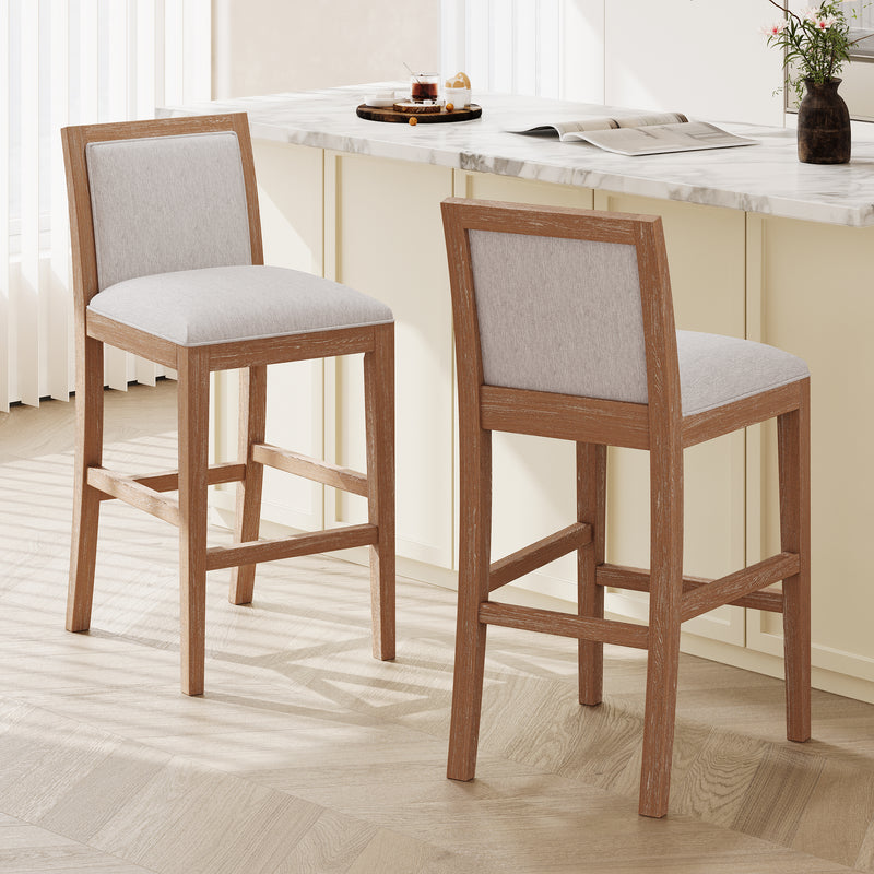 Set of 2 Mid-Century Modern Counter Stools