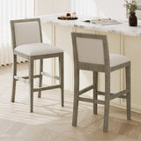 Set of 2 Mid-Century Modern Counter Stools