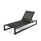 Outdoor Aluminum Chaise Lounge with Mesh Seating
