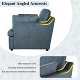 Oversized Lounge Chair w/ T-Shaped Cushion, Angled Armrests & Plush Armrest Pillows