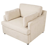 Oversized Lounge Chair w/ T-Shaped Cushion, Angled Armrests & Plush Armrest Pillows