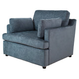 Oversized Lounge Chair w/ T-Shaped Cushion, Angled Armrests & Plush Armrest Pillows