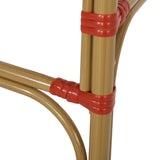 Outdoor Wicker and Aluminum French Barstools