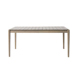 Acacia Wood 6 Seater Dining Table, Light Ash