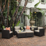 4-6-Seater Outdoor Wicket Chat Set - NH274003