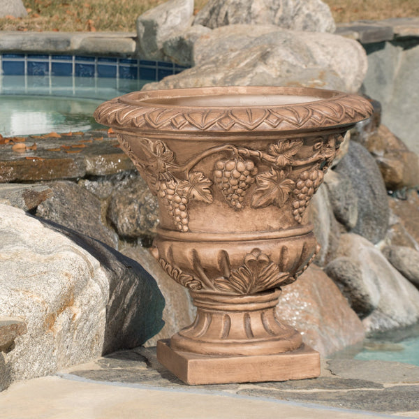 Light Brown Roman Style Urn Planter - NH862712