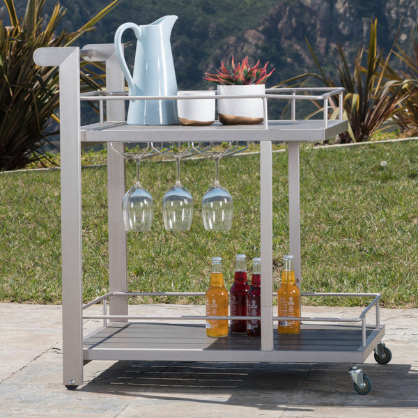 Bay Outdoor Aluminum Bar Cart with Wheels - NH863003