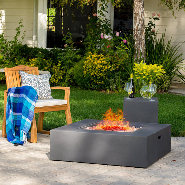 Square 50K BTU Outdoor Propane Fire Pit Table - NH904992