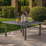 Outdoor 64 Inch Wicker Square Dining Table - NH898303