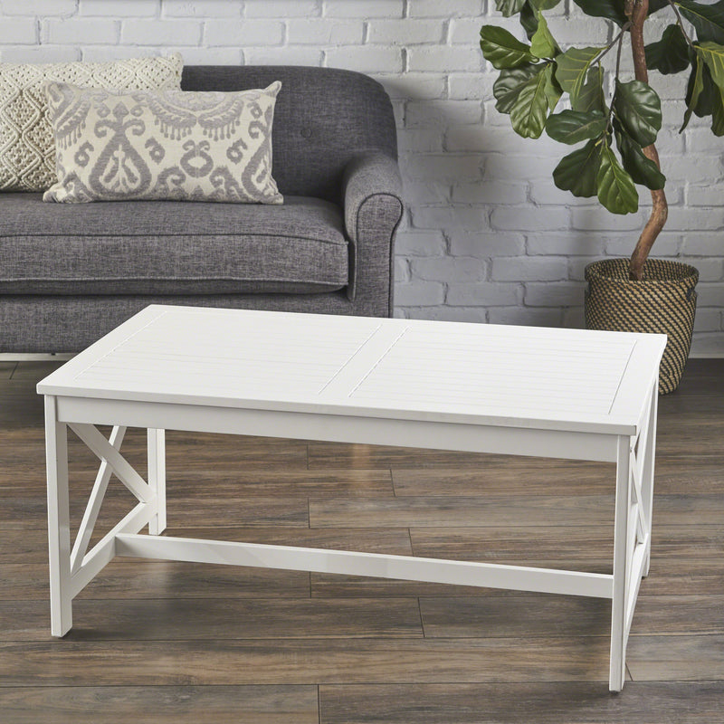 Indoor Farmhouse Finished Acacia Wood Coffee Table - NH217203