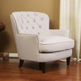 Button Tufted Fabric Club Chair - NH621992