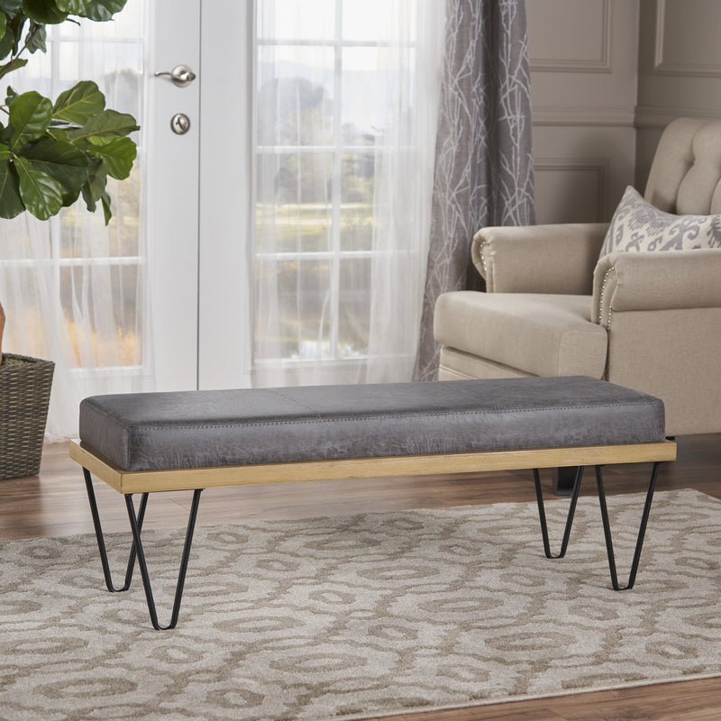 Industrial Modern Microfiber Bench - NH712203