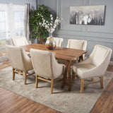 Farmhouse 7 Piece Wood Dining Set - NH071103