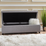 Tufted Fabric Storage Ottoman Bench - NH988892