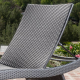 Outdoor Patio Wicker Lounge with Cover - NH948003