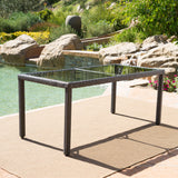 Outdoor 9 Piece Wicker Rectangular Dining Set - NH492203