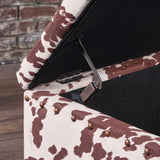 Milk Cow Velvet Rectangle Storage Ottoman Bench - NH794103