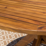 Outdoor Acacia Wood Round Dining Table - NH645003