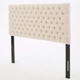 Contemporary Button Tufted Fabric Queen/Full Headboard - NH309892