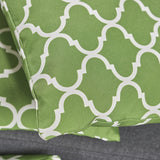 Modern Quatrefoil Pattern Fabric Accent Throw Pillow (Set of 4) - NH451303