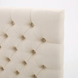 Contemporary Button Tufted Fabric Queen/Full Headboard - NH309892