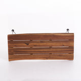 Outdoor Rustic Industrial Acacia Wood Coffee Table with Metal Hairpin Legs, Teak - NH840103