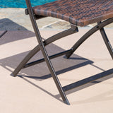 3pc Outdoor Wicker Folding Bistro Set - NH366922