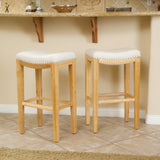 Beige Backless 30-Inch Bar Stools (Set of 2) - NH184732