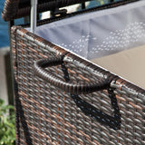 Brown Wicker Storage Bin - NH714832