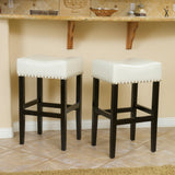 Backless Leather Counter and Bar Stool, Set of 2 - NH635832