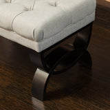 Contemporary Button Tufted Fabric Ottoman Bench - NH103932