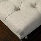 Contemporary Button Tufted Fabric Ottoman Bench - NH103932