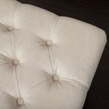 Contemporary Button Tufted Fabric Ottoman Bench - NH103932