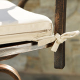 30-Inch Outdoor Cast Aluminum Swivel Bar Stool w/ Cushion - NH050592