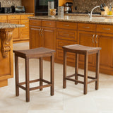 Brown Mahogany 24-Inch Counter Stools (Set of 2) - NH902592