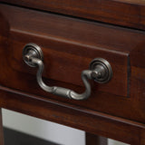 Brown Mahogany Acacia Wood Accent Table w/ Bottom Drawer - NH052592