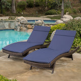 Outdoor Adjustable Chaise Lounge Chairs w/ Cushions (set of 2) - NH339592