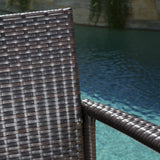30-Inch Outdoor Brown Wicker Barstool (Set of 4) - NH749592