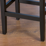 Black Bonded Leather Backless 26-Inch Counter Stool (Set of 2) - NH699592