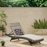 Lakeport Outdoor Adjustable Chaise Lounge Chair w/ Cushion