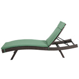 Lakeport Outdoor Adjustable Chaise Lounge Chair w/ Cushion