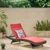 Lakeport Outdoor Adjustable Chaise Lounge Chair w/ Cushion